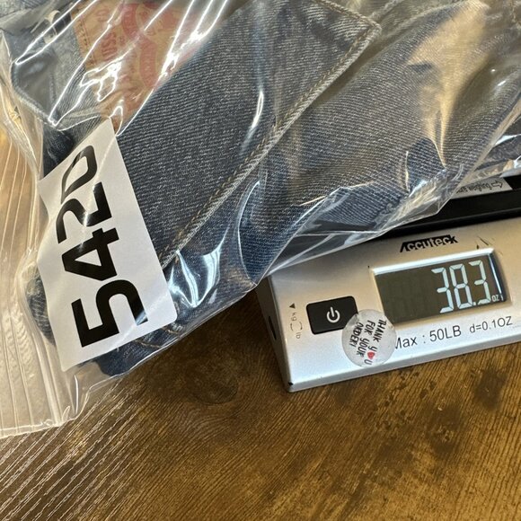 Levi's Mens 72334 Distressed XXL Blue Denim Trucker Jean Jacket Size 2XL - Picture 16 of 16